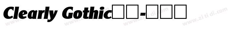 Clearly Gothic字体字体转换